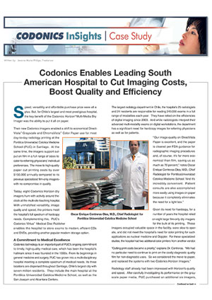 Codonics Enables Leading South American Hospital to Cut Imaging Costs, Boost Quality and Efficiency